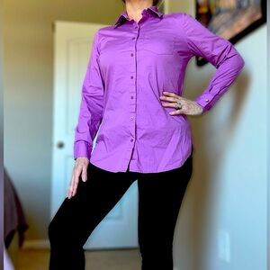 D&Co lavender button down